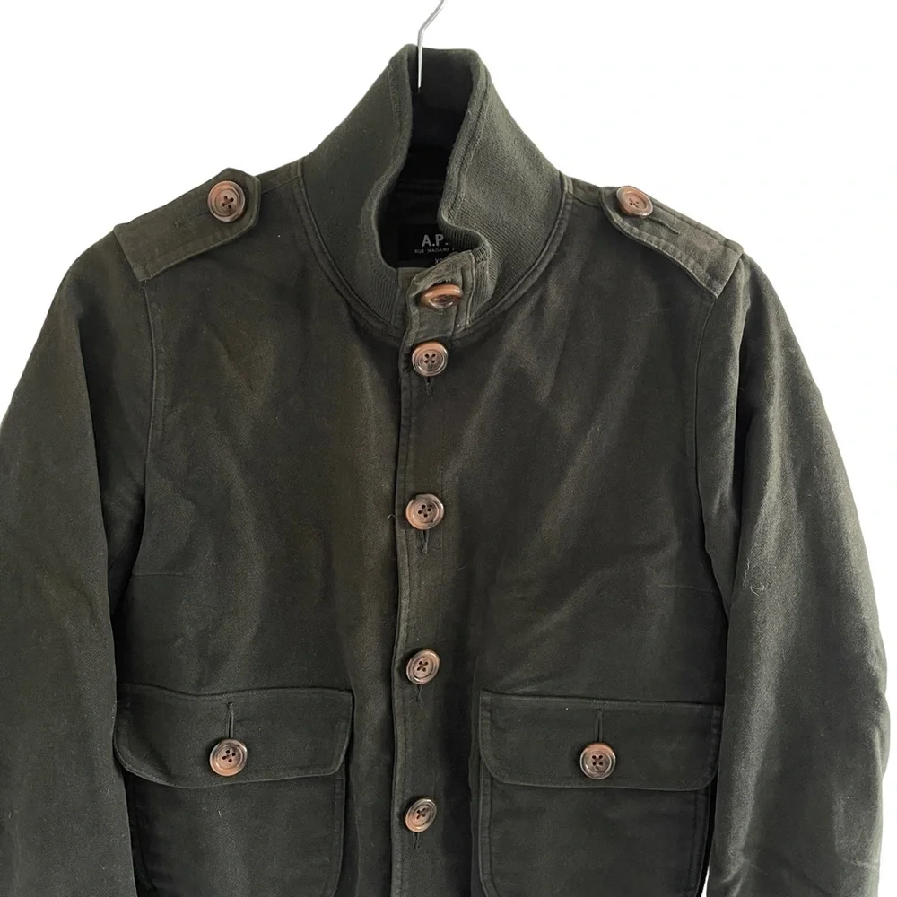 A.P.C Forest Green Bomber Jacket Size XS - Picture 4 of 9